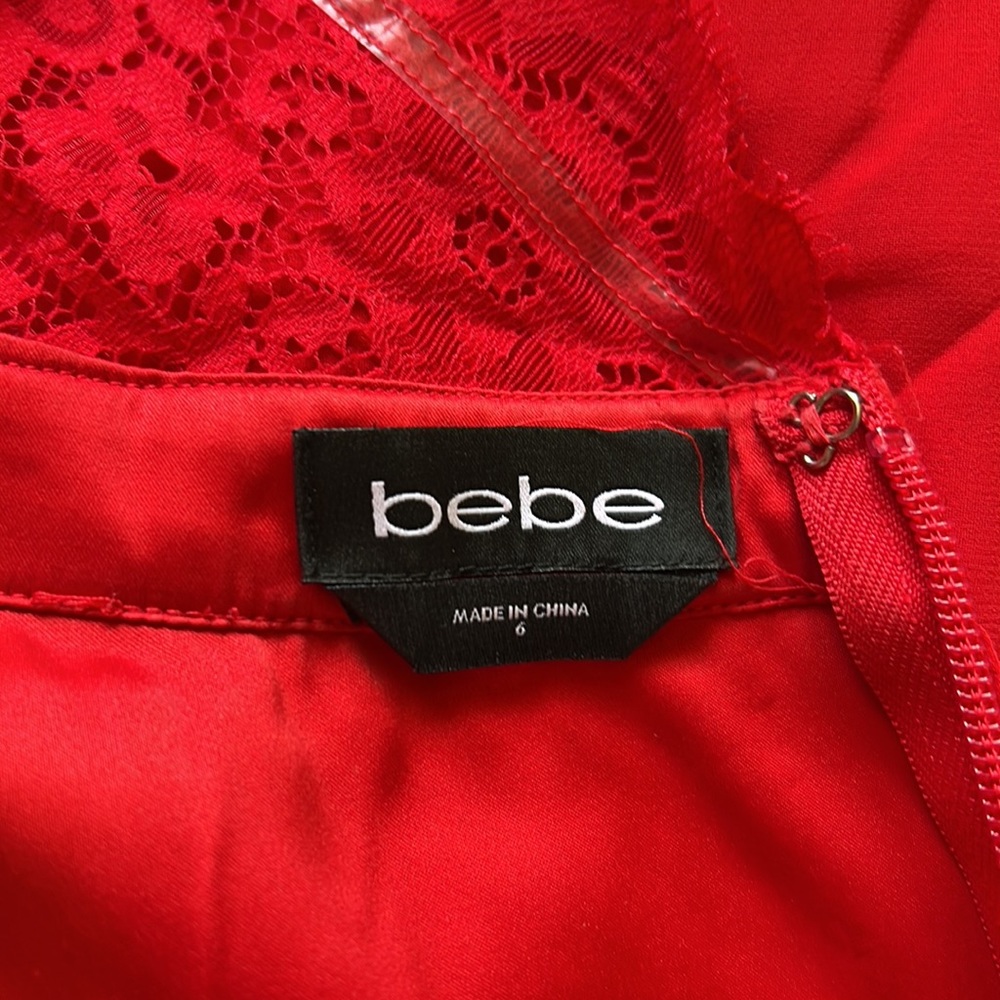 Bebe Kaylee lace top skater dress, sz 6 - Picture 8 of 8